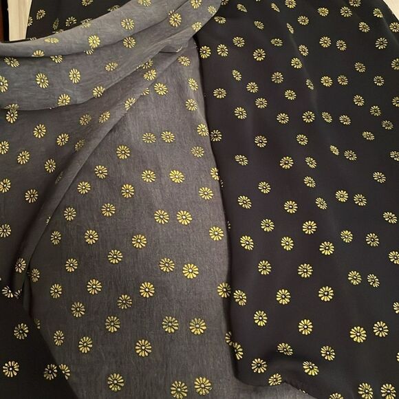 J.Crew Blue Floral Faux Wrap Hi-Lo Skirt Womens Size Medium Lightweight - Picture 9 of 9